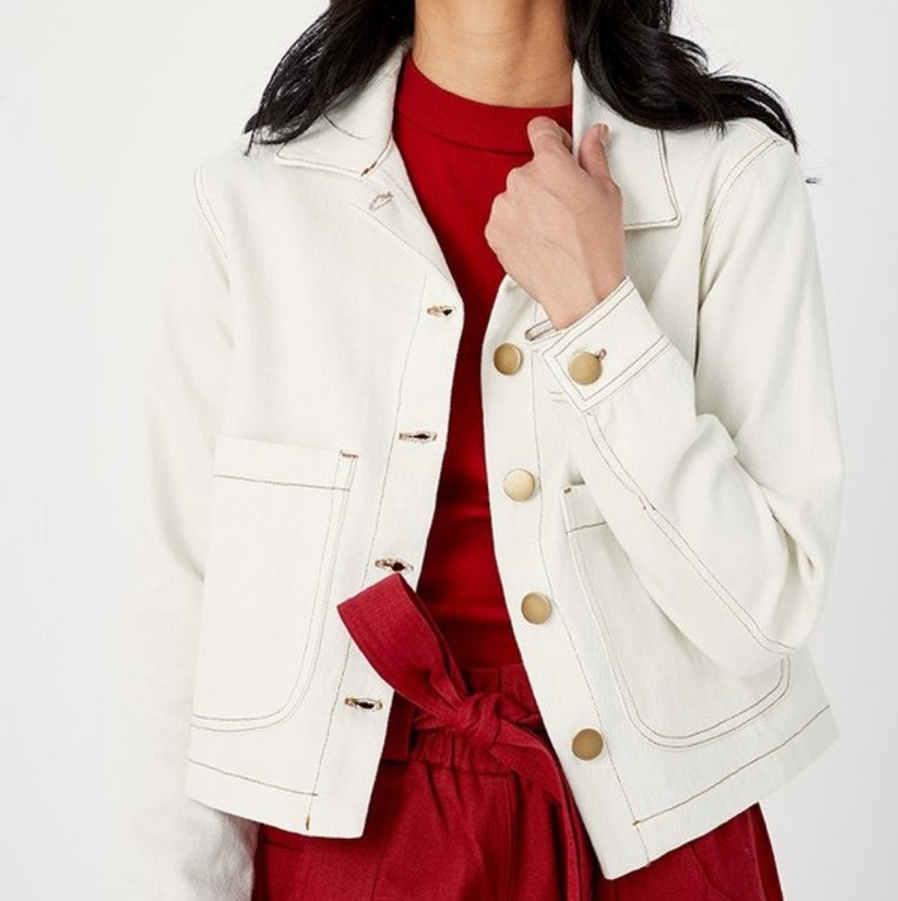 Back Beat Co. Hemp Work Jacket, size M, color - Natural